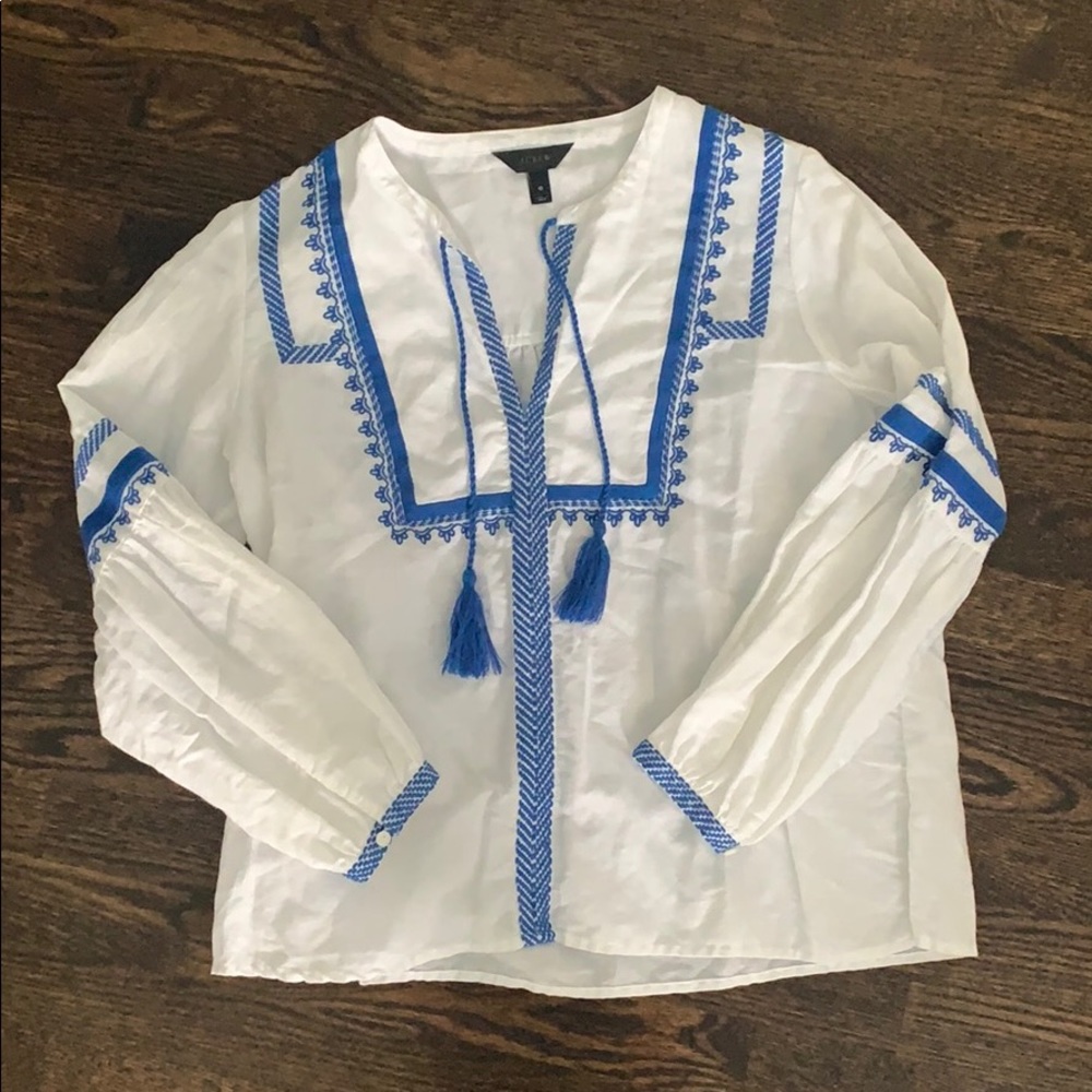 JCrew Embroidered Tunic
